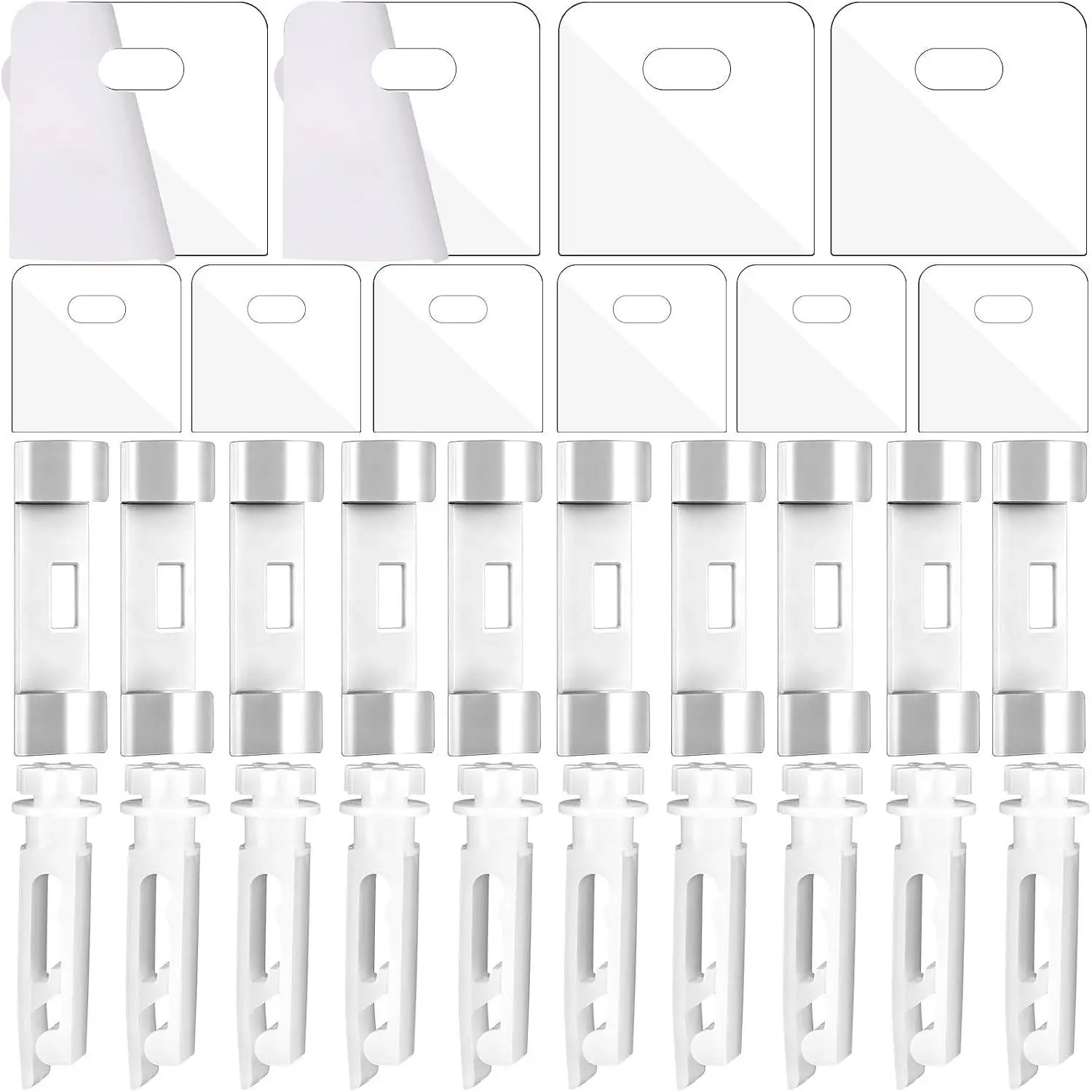 80 Pcs Vertical Blind Repair Kit Include 40 Clear Repair Tabs 20 Replacement Stems 20 Clips for Vertical Blinds Replacement Slats