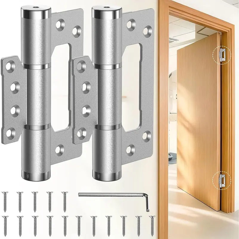 Silver self closing door hinges
