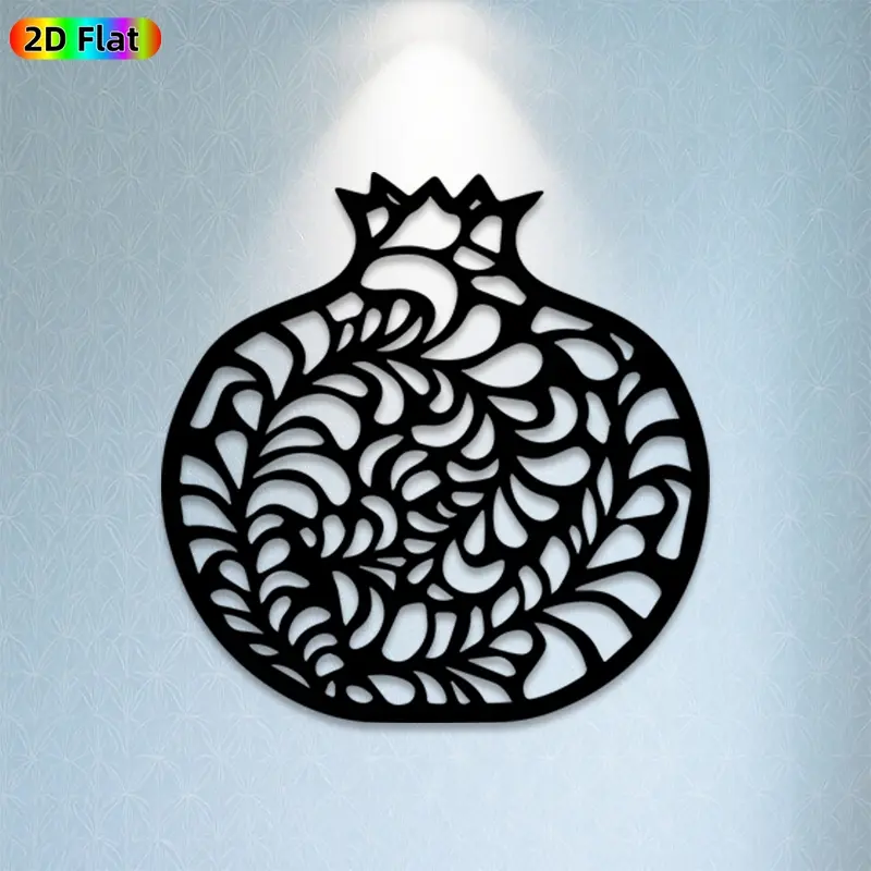 1pc Pomegranate Metal Wall Art,Pomegranate Statue Mural, Ideal Gift for New Year, Thanksgiving, Pomegranate Decor Enthusiasts, Rust-Resistant Metal Wall Decor Wall Sculptures, Perfect for Indoor Wall & Outdoor Fence, Unique Home & Garden Decor