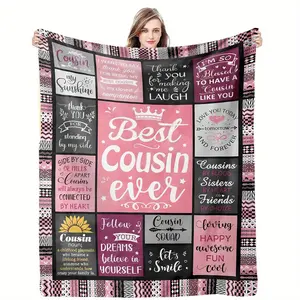 1Pc Gift, Cousin Gift, Gift For Female Cousin, Cousin Birthday Gift, Best Cousin Gift, Gift For Cousin'S Staff, Cool Christmas Cousin Gift Creative Blanket