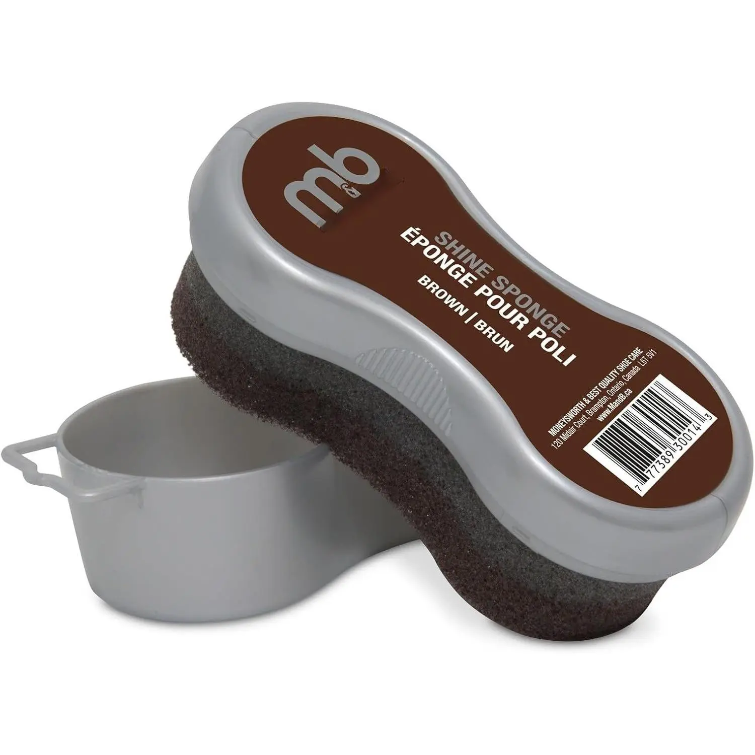 MB Shine Sponge, Shoe Polish for Leather Footwear, Shoe Shine Sponge, Shoe Accessories, Brown
