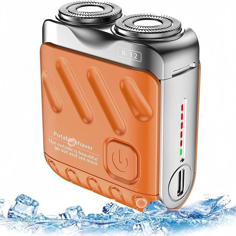 Mini Portable Electric Razor, Men's Beard Trimmer, Travel Mini Razor, Dual Head Floating Mens Electric Razor, Beauty Tool, Gift Choice