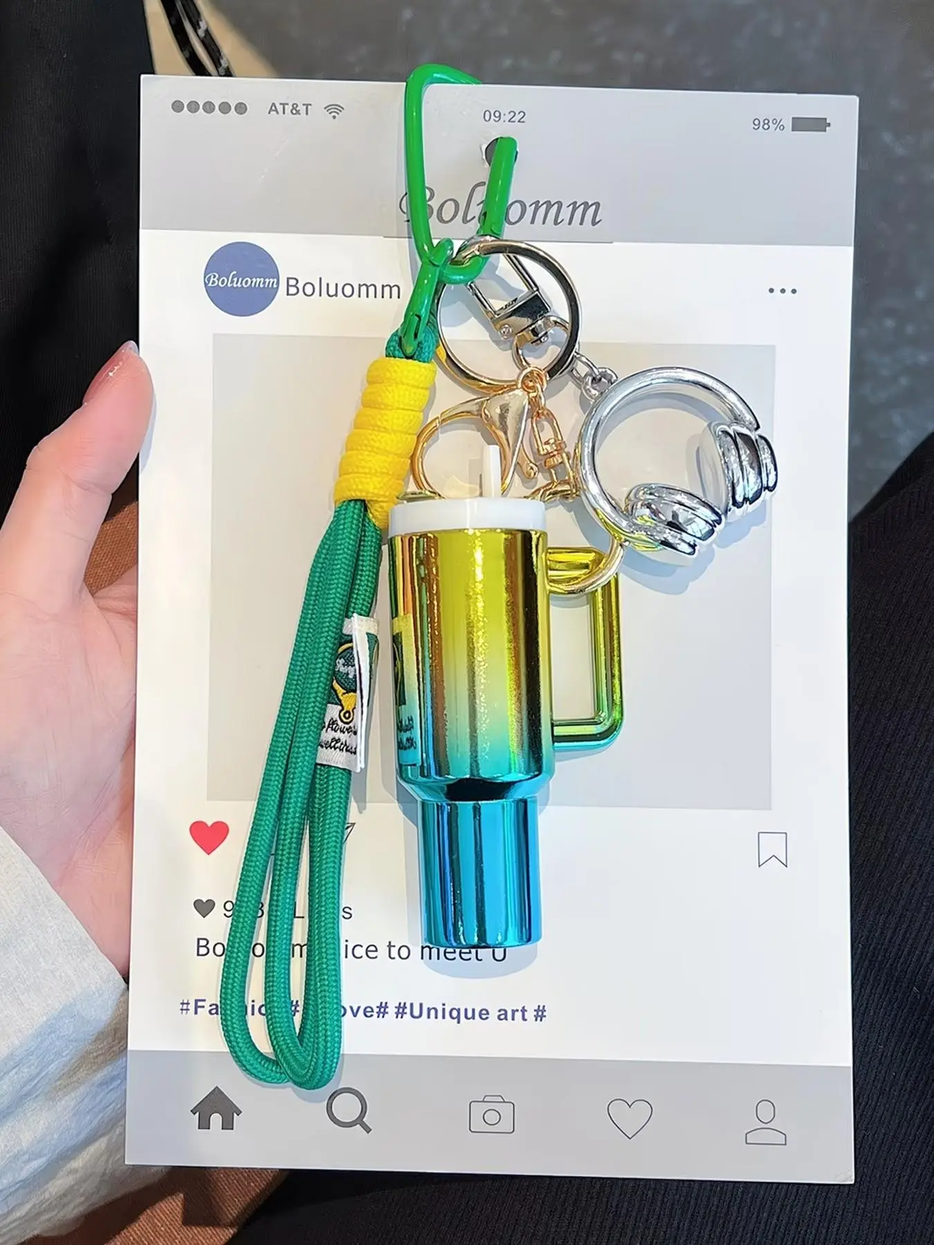 Y2K VSCO Mini Tumbler Cup Keychain Accessories With Headphone Charm Braided Wrist Lanyard Carabiner Preppy Aesthetic Sport Backpack Bag Pendant Gift For Teen Girls Women