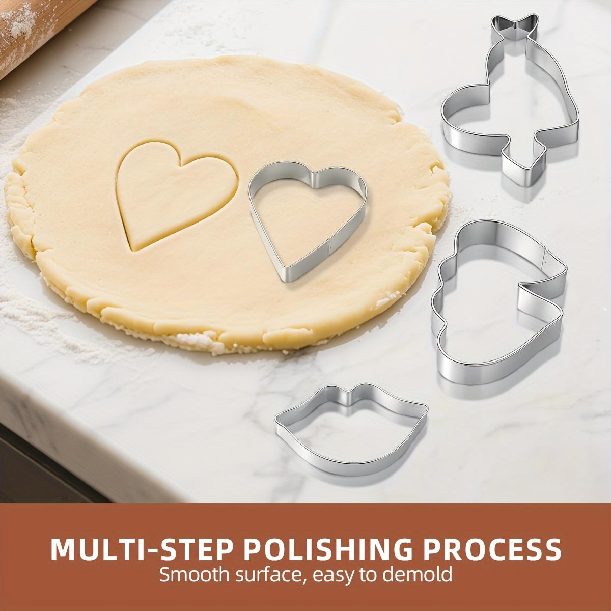 1/2/4pcs Stainless Steel Cookie Cutter Set - Cupid and Heart-Shaped Candy Molds, Cookie Cutters, Chocolate Cutters, Cake Decorating Molds, Baking Tools, Kitchen Gadgets, Christmas and Valentine's Day Cookie Mold Accessories, Essential Kitchenware