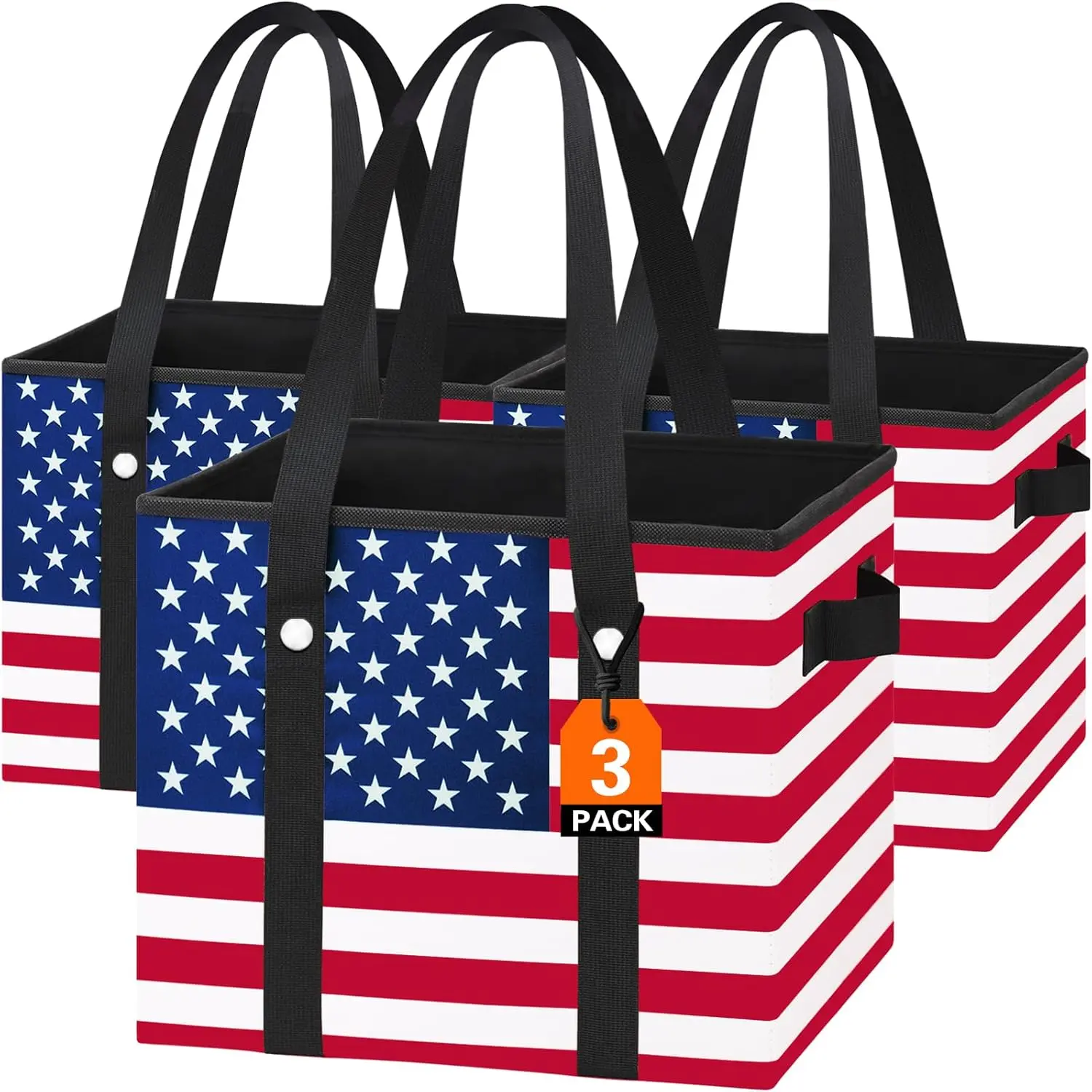 Grocery Bag – Expandable Insulated Cooler Bag with Bottom Board, Collapsible Insulated Shopping Bag with Zipper & Drawstring, Heavy Duty Tote Bag for Shopping, Delivery, Picnic, Beach