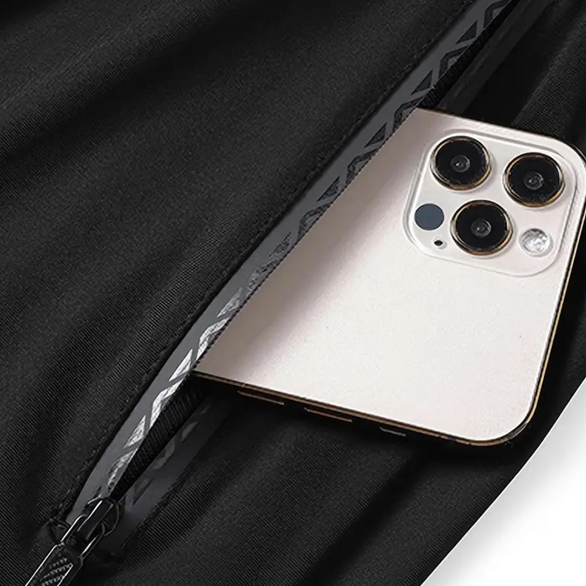 Men's 3-piece set ice silk breathable sports pants - moisture-wicking, quick-dry, lightweight, loose fit, suitable for outdoor training, gym workouts, hiking