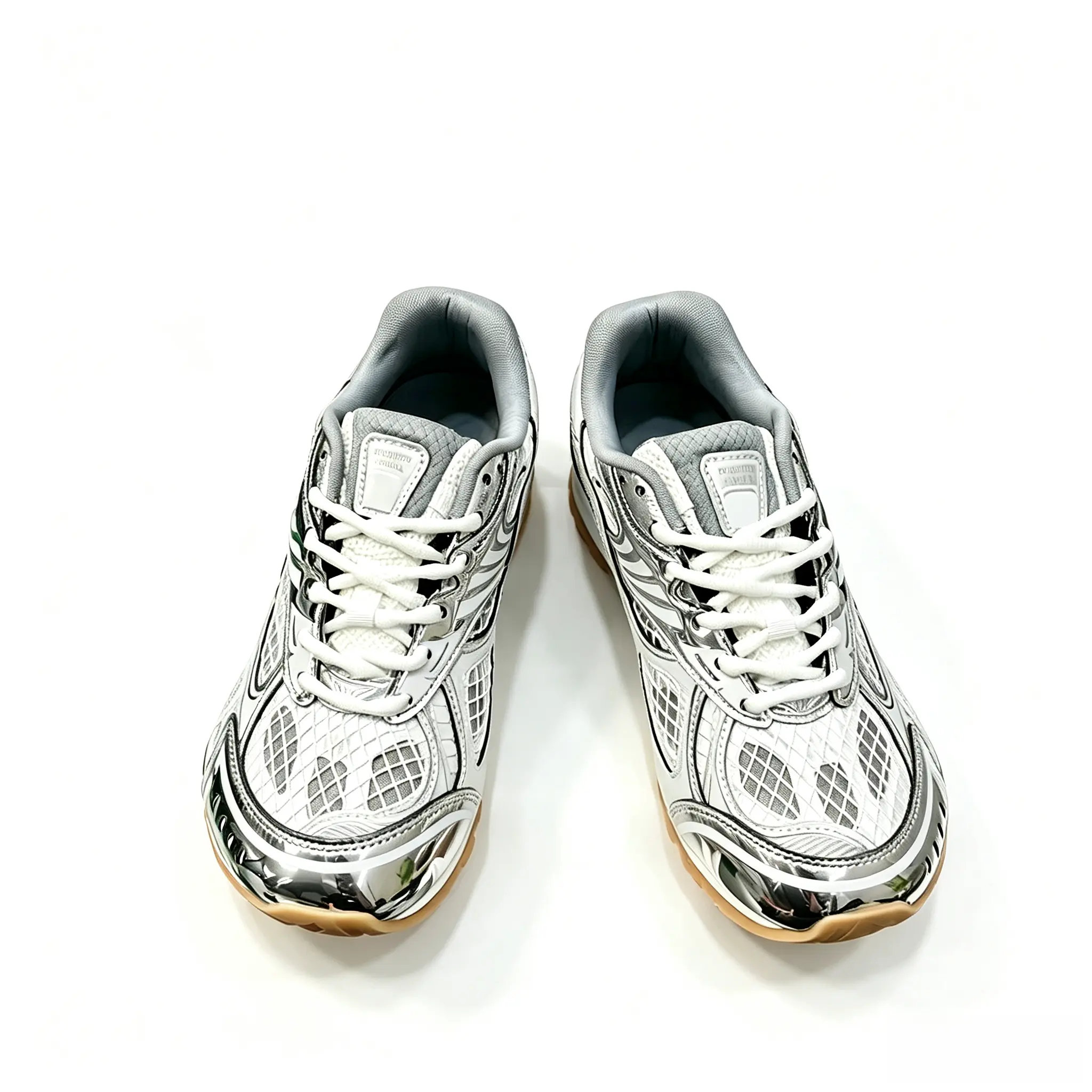 Women Mesh Retro Running Sneakers Metallic Silver Toe Casual Sport Shoes Breathable Laceup Y2K Streetwear Daily Walking Trainers For Ladies