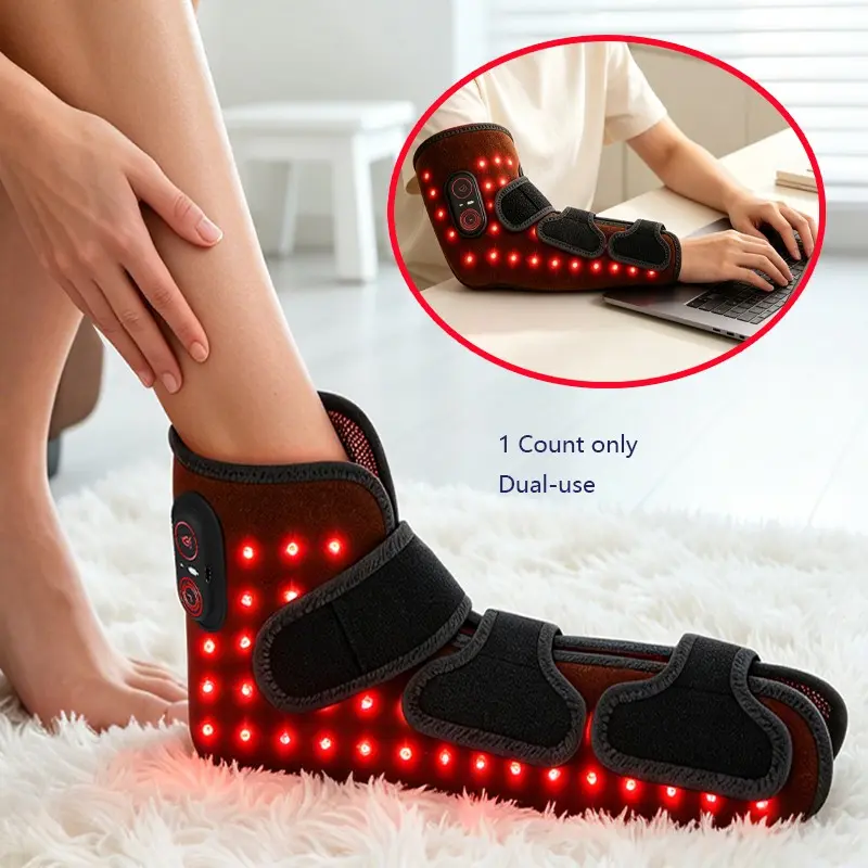 Cordless Red-Light Ankle Wrist Heating Pad, 660nm LED Light Wrap With Timer for Ankle Heel Elbow Arm Joint , Comfortable Design