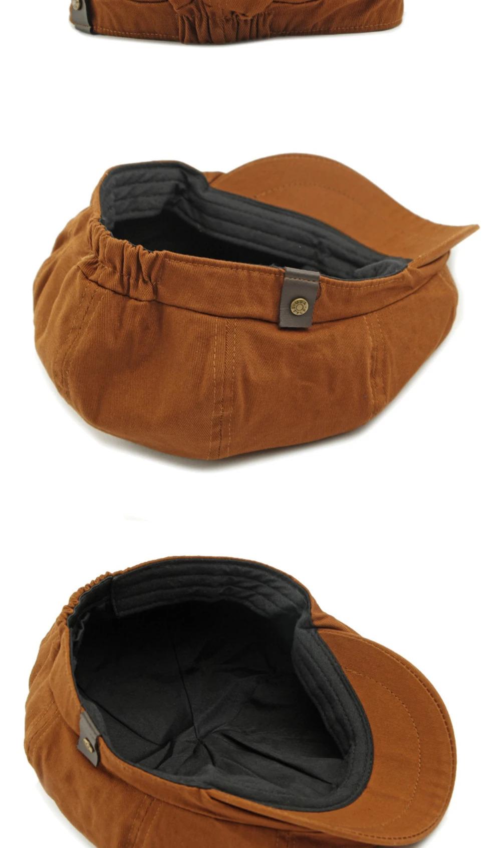 HT4779 Beret Cap New Spring Summer Men Women Cctagonal Cap Vintage Artist Painter Beret Hat Solid Plain Ivy Flat Cap Mens Berets