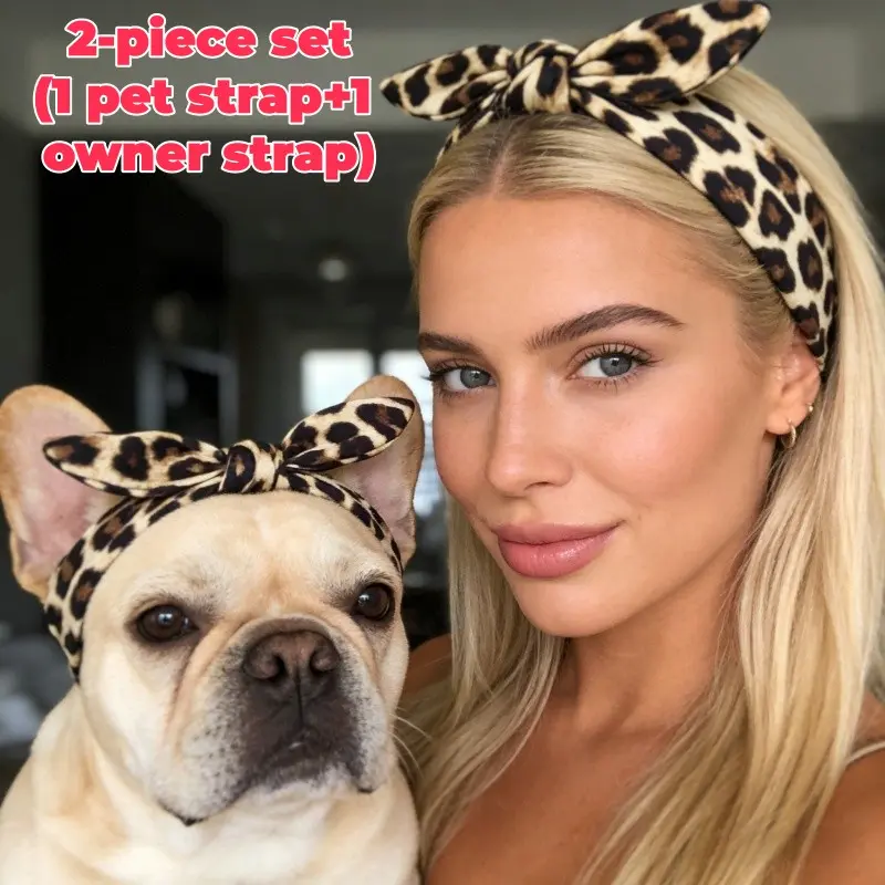 2-Pack Pet Headbands for Dogs and Cats, Cute Elastic Bandanas, Multi-Color Options, Perfect Gift for Holidays, Suitable for All Sizes