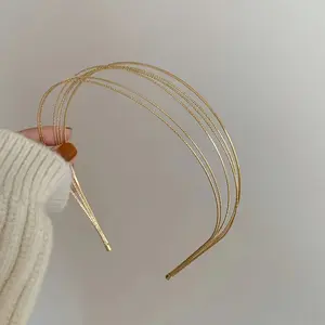 [Golden Hair Headband] 6-Layer Golden Minimalist Thin Headband - 1pc Versatile Hair Accessory for Going Out