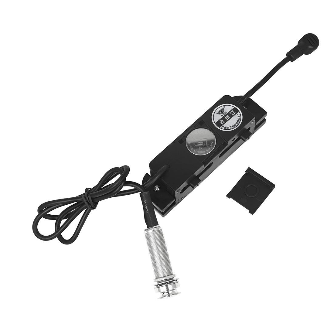 Portable Acoustic Guitar Pickup Magnetic Transducer with Connection Cable Guitar Parts & Accessories