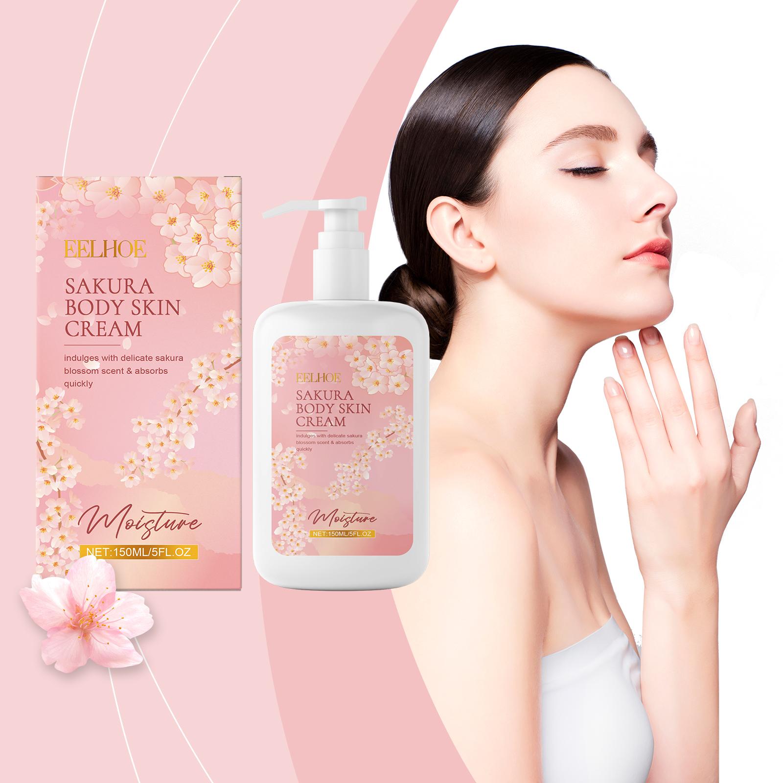 EELHOE Cherry Blossom Hydrating Body Lotion Hydrating Skin Delicate And Smooth Body Moisturizing Cream Moisturizer Repair mom gift