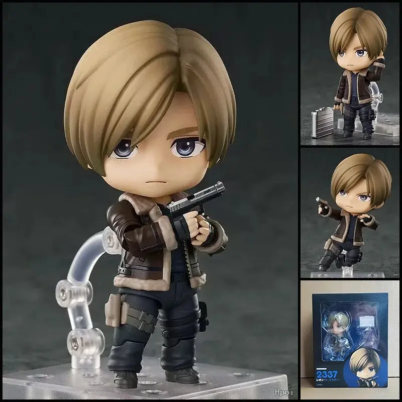 10cm Resident Evil Remake # 2337 Leon S Kennedy Q Version Action Figures Anime Pvc Model Movable Model Doll Set Toy Gift