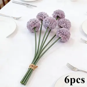 6pcs Outdoor Artificial Hydrangea Chrysanthemum Bouquet, UV Resistant, Wedding, Party, Home Decor, Festival Gifts