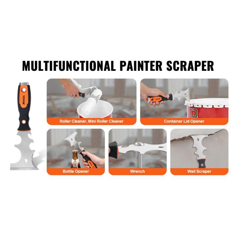 VEVOR Drywall Knife Set, 6 PCS Drywall Tools Includes 3 Painter Scraper, Two Putty Knives, Two Taping Knives and 12 Mud Pan, Stainless Steel Spackle Tool, Drywall Finishing Tools for Home VEVOR Drywall Knife Set, 6 PCS Drywall Tools Includes 3 Painter Scraper, Two Putty Knives, Two Taping Knives and 12 Mud Pan, Stainless Steel Spackle Tool, Drywall Finishing Tools for Home