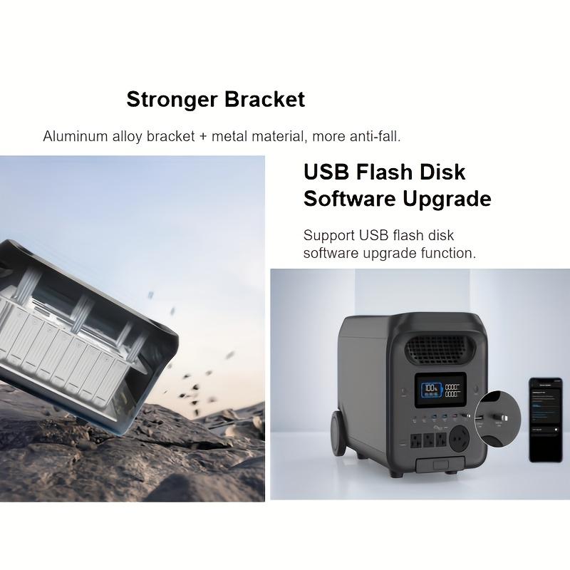 3000W Lithium Iron Phosphate Portable Generator (LiFePO4) - 2560Wh high-capacity mobile power supply, 1.6 hours fast charging, 30dB silent and lightweight backup generator, suitable for RV, camping, outdoor - 10 years service life, usb-c output 3000W Lithium Iron Phosphate Portable Generator (LiFePO4) - 2560Wh high-capacity mobile power supply, 1.6 hours fast charging, 30dB silent and lightweight backup generator, suitable for RV, camping, outdoor - 10 years service life, usb-c output