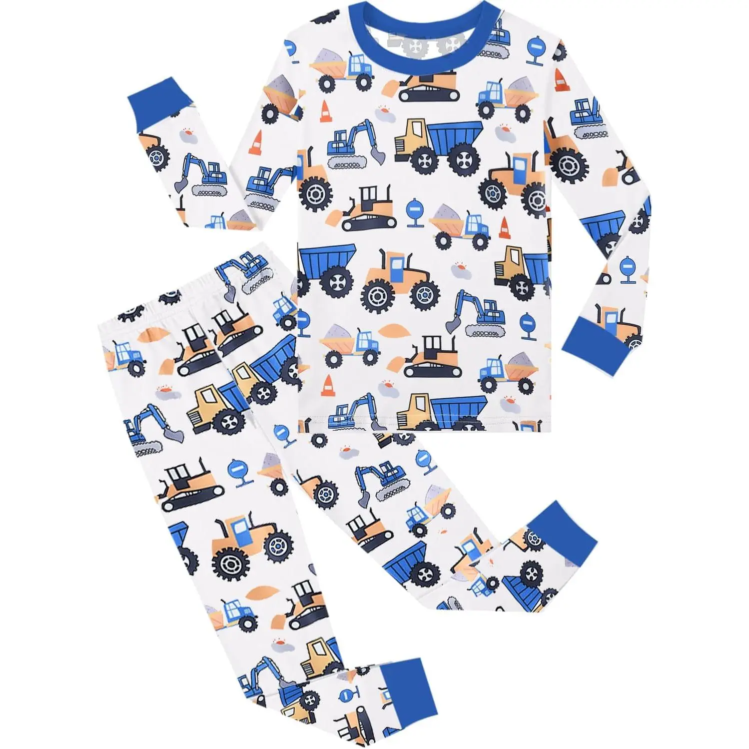 Little Hand Boys Allover Prints Pajamas 2 Pieces Long Sleeve Jammies Set Toddler Pjs Sleepwear Size 2-8 Years,Bamboo,picture,round,casual,kids,Santa,silky,girlspajama,christmas,baby,old,lounge,fall,cartoon,comfortable,warm,newborn,,fashion,winter,stand-up