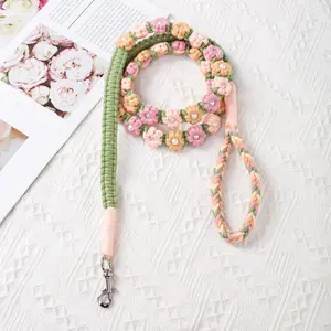 1.5-meter-long, handcrafted, sturdy and stylish braided rope dog leash—perfect Christmas gift for small to medium-sized dogs