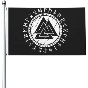 A multi-size Viking Valhalla triangular garden flag, this outdoor decoration inspired by Norse mythology is the perfect addition to your garden or home, fully showcasing the flag's captivating charm