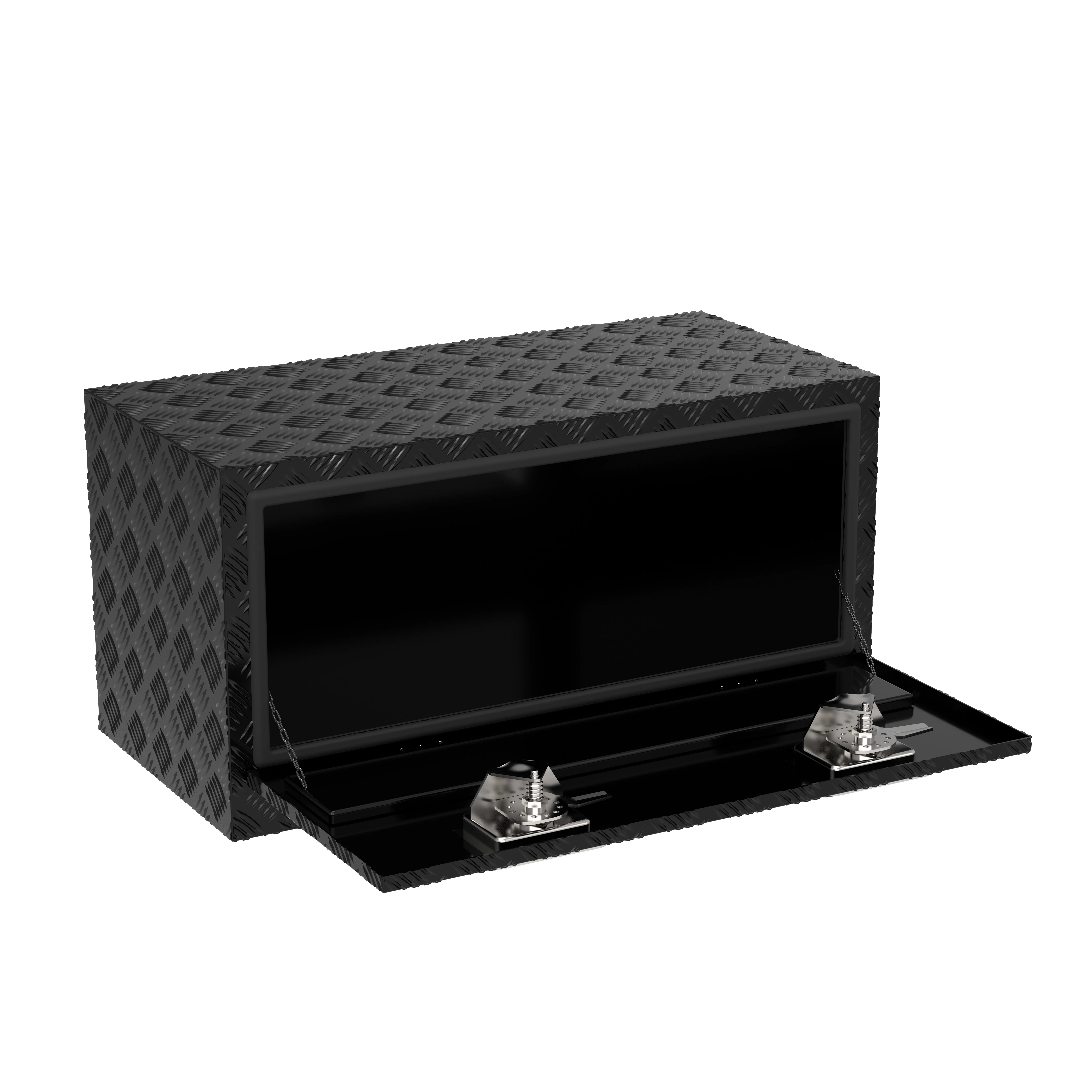 XKV Heavy Duty Storage Aluminum Truck Tool Box Storage,36 * 17 * 18" w/Lock and KeysDesigned For Semi-Truck,Black Bar Chest Box Organizer For Pickup,Truck Bed,RV,Trailer