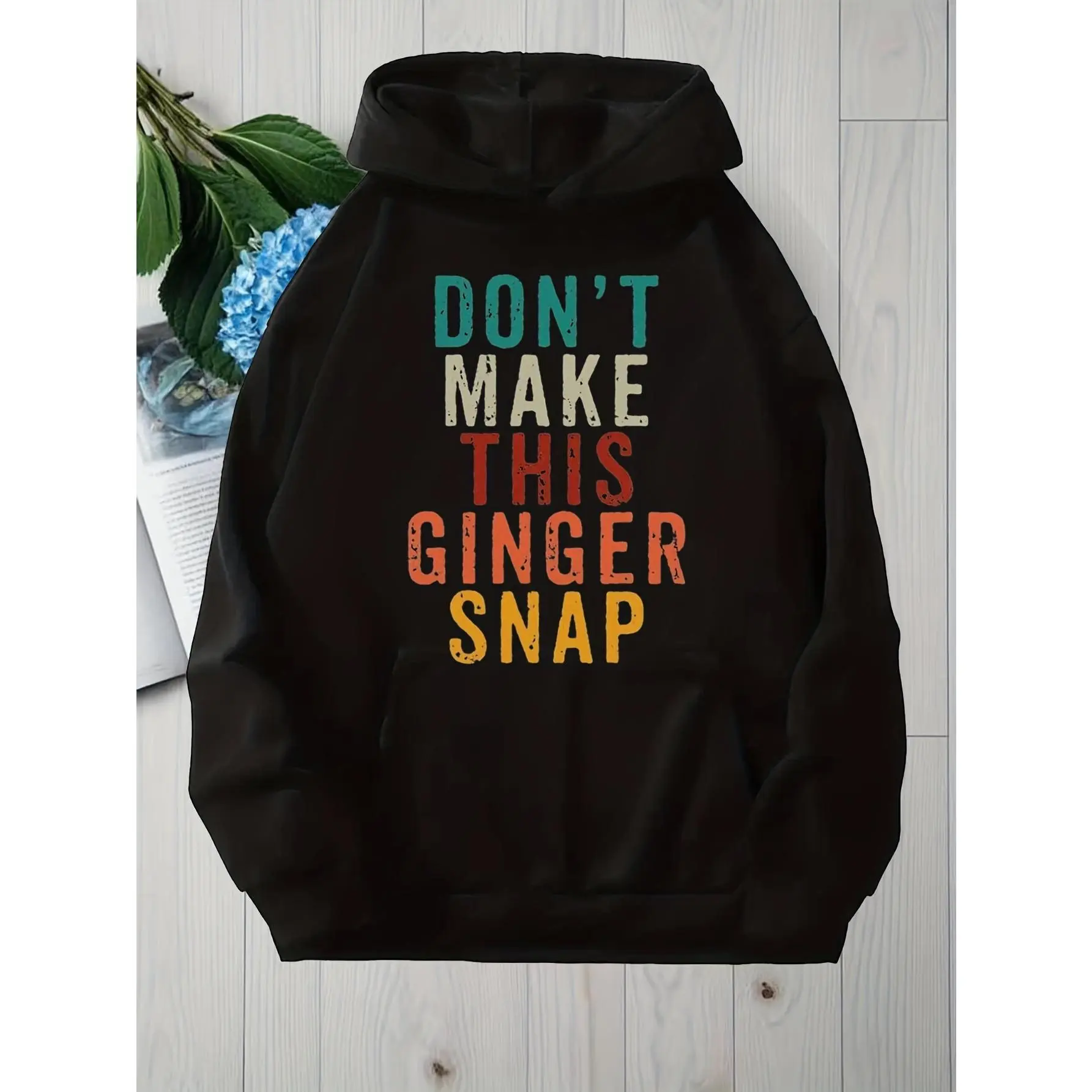 Men's Funny Ginger Yellow Slogan T-shirt "Don't Mess With Ginger Yellow" with comic graphic, red, orange, and green letter print, soft casual crew neck short sleeve, exclusive for red-haired people, unisex style, 2025 couple's hoodie
