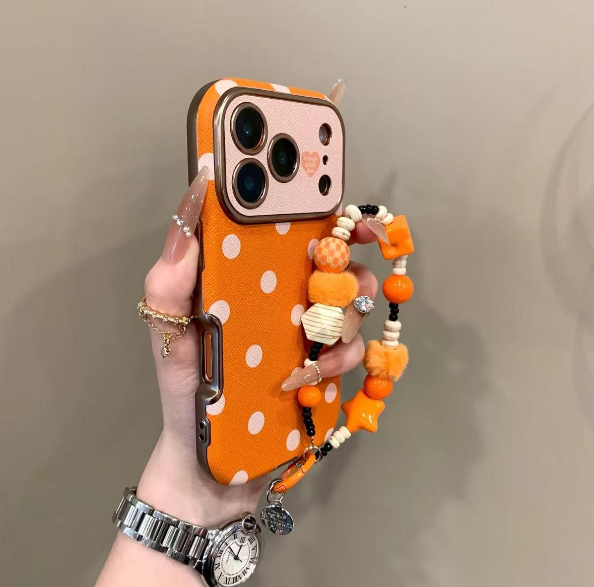 Chic Oversized Window Polka Dot Shockproof Case for iP17Promax/16/15/14 - Luxury & Unique Protection for Your Phone Aesthetic Cellphone Smartphone Casing Chic Oversized Window Polka Dot Shockproof Case for iP17Promax/16/15/14 - Luxury & Unique Protection for Your Phone Aesthetic Cellphone Smartphone Casing