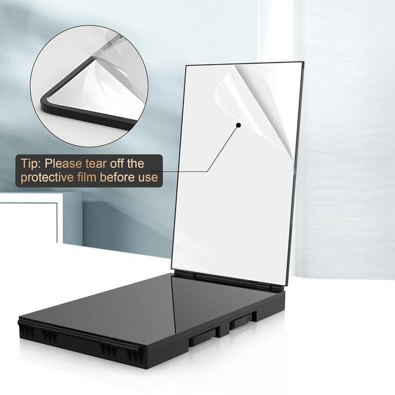 Portable 3-way Mirror, 1 Box 360 Degree Adjustable Hairdressing Mirror, Professional Makeup Mirror, Folding Mirror for Men and Women, Adjustable Trifold Mirror Portable 3-way Mirror, 1 Box 360 Degree Adjustable Hairdressing Mirror, Professional Makeup Mirror, Folding Mirror for Men and Women, Adjustable Trifold Mirror