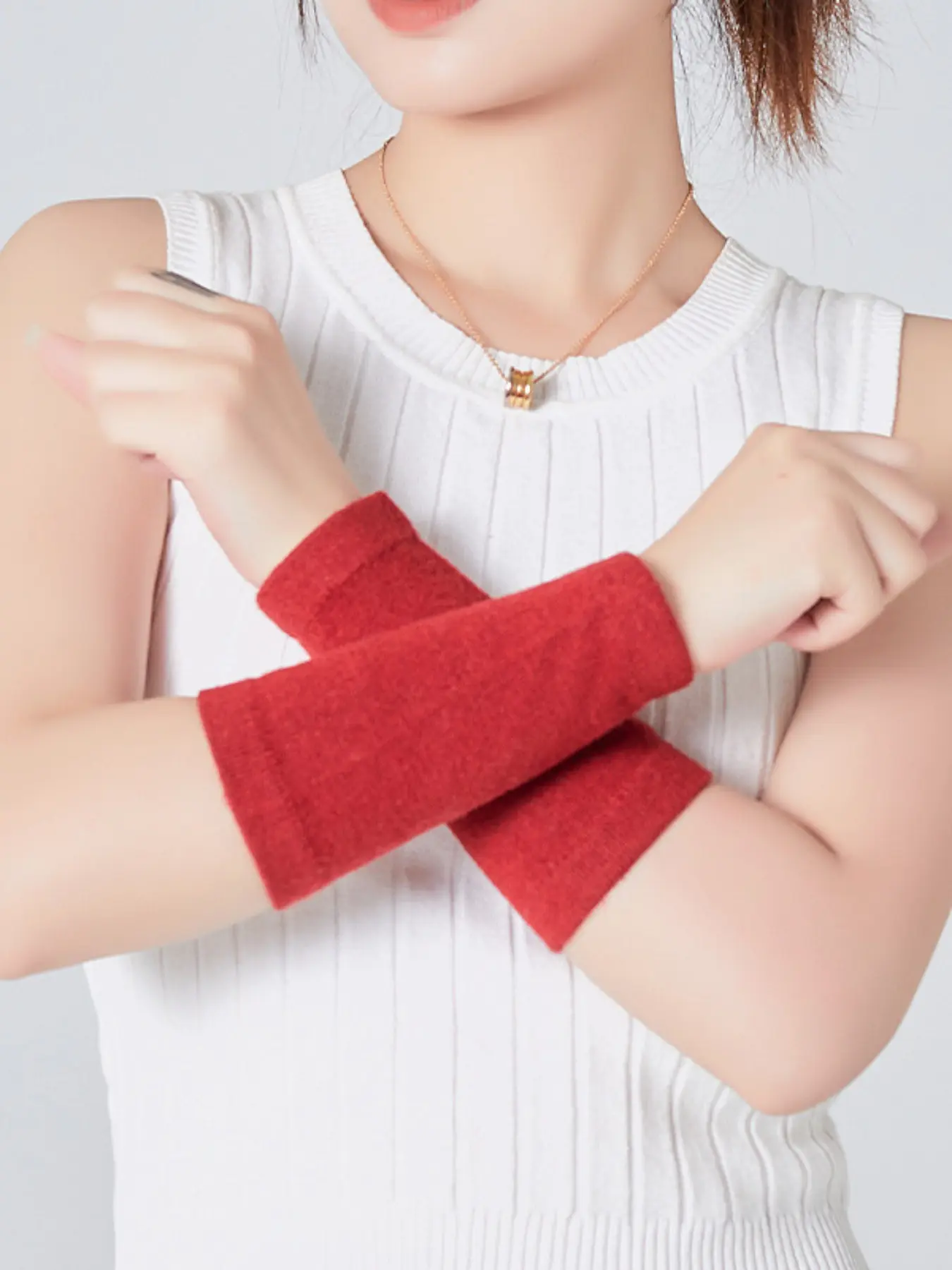 Thickened Fleece Knit Sleeve Warmers for Autumn Winter, Unisex Cold Protection Wrist Guards, Cozy and Stylish Accessories