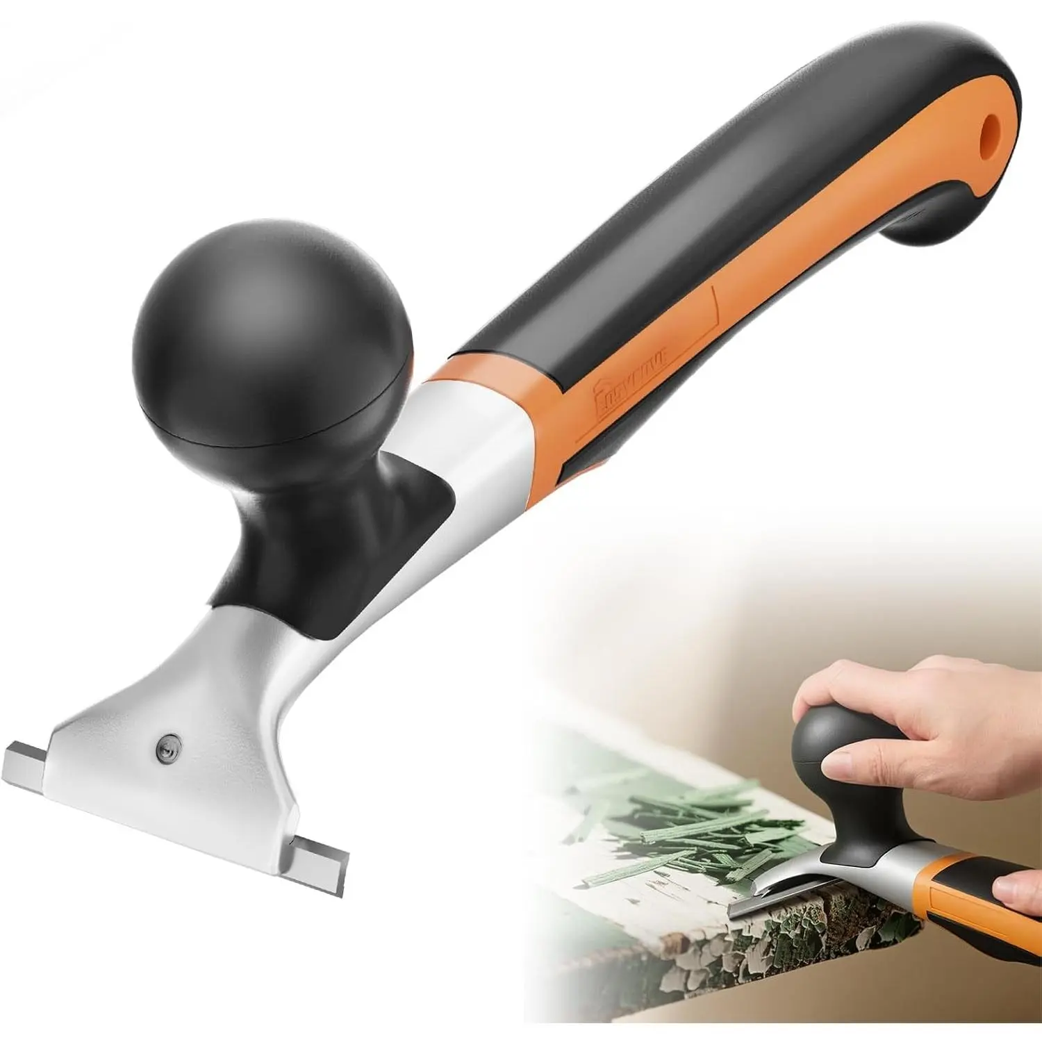 Professional 2-1/2" Tungsten Carbide Scraper - Extra Long Double-Sided Blade for Removing Paint, Epoxy, Rust, Adhesive & Carpet Glue - Heavy Duty Ergonomic Scraper Tool