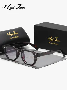 HyJex 1 Piece Unisex Retro Design Full Frame Plaon Glasses Student Like Temperament Square Frame Plaon Glasses