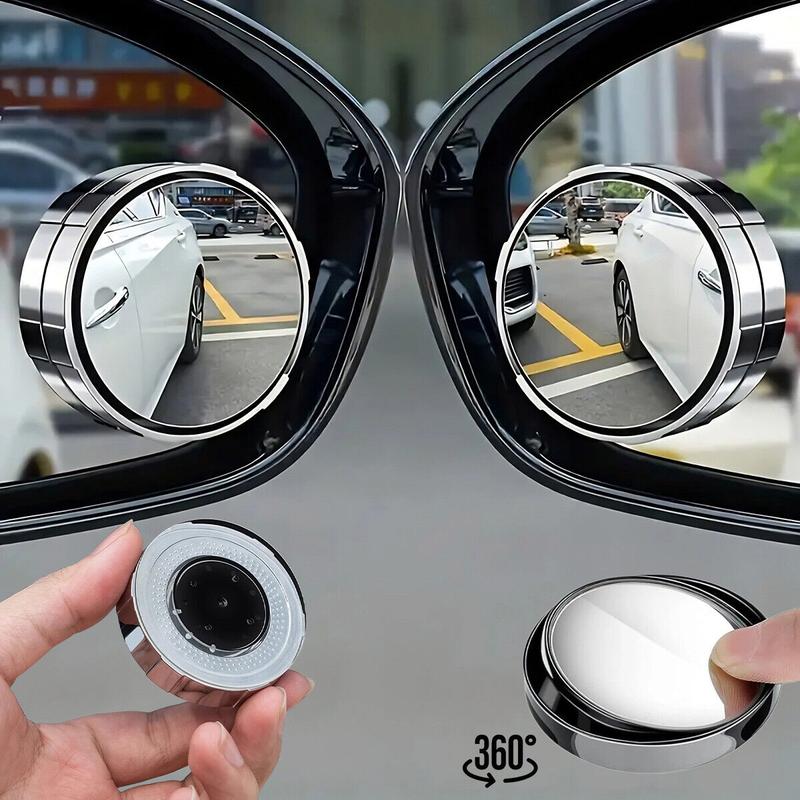 [Freeship] Car Blind Spot Mirror, 2 Counts 360 Degree Adjustable Car Rearview Mirror, Universal Car Auxiliary Mirror for Sedan, Truck, SUV &Motorcycle, Wide Angle Mirror,Gift for Girlfriend, Car Essentials for Car Safety,Car Accessories