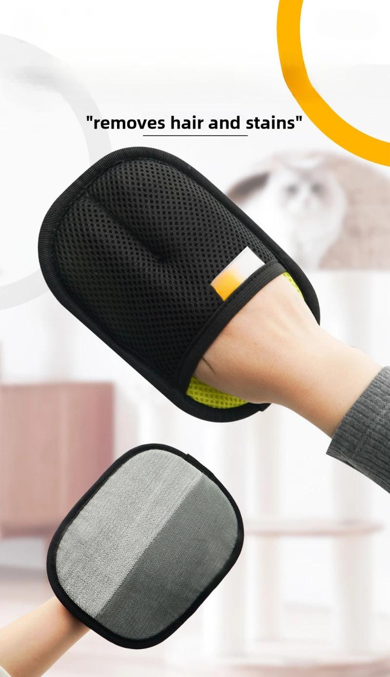 Upgrade Large Pet Hair Removal Grooming Gloves Static Fur Remover for Cat Dog Sofa Carpet Clothes