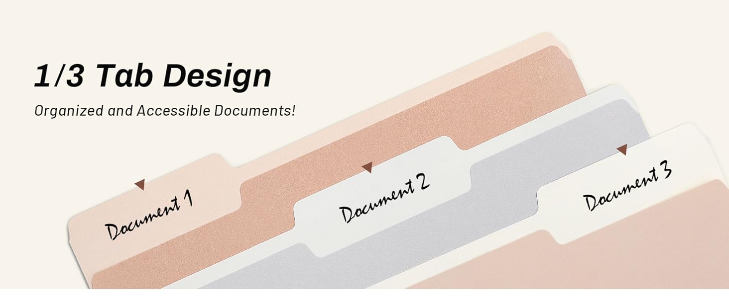 File Folders, 30 Pack Manilla Folders 8.5 x 11, Colored File Folders Home Office School Supplies for Documents Files Paper, 6 Soft Colors