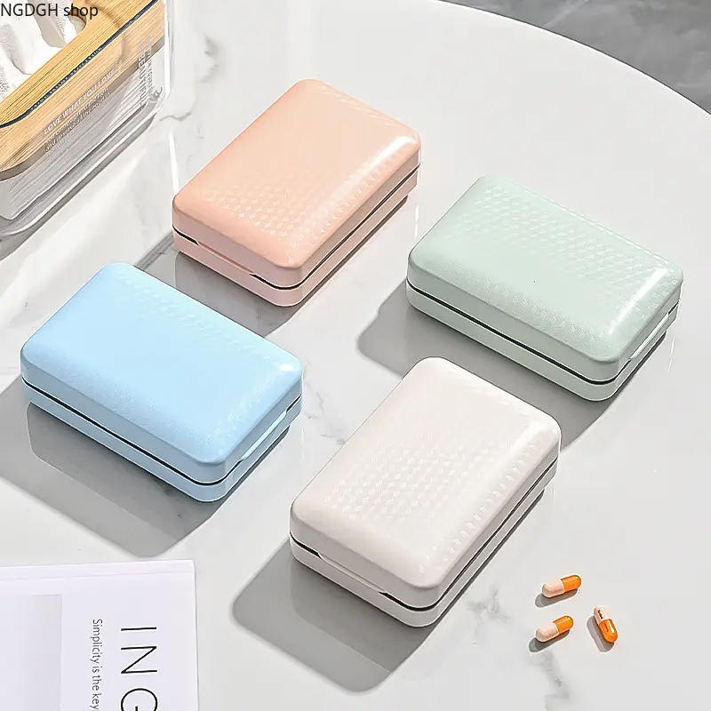 Travel‑Friendly Pill Container,Multi‑Compartment Pill Case With Secure Snap Closure,Slim Moisture Resistant Medicine Organizer,Pocket‑Size Supplement Storage Box For Outdoor Travel Gym Workday Daily Pill Arrangement