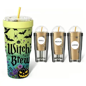 1PC 32oz “Witch’s Brew”, Halloween Tumbler,Double-Wall Vacuum Insulated Stainless Steel,Keeps Drinks Cold 24H & Hot 12H,Leakproof Lid, Sweat-Free Non-Slip Design,Perfect for Iced Coffee, Soda & Tea, Great for Camping, Parties, Portable