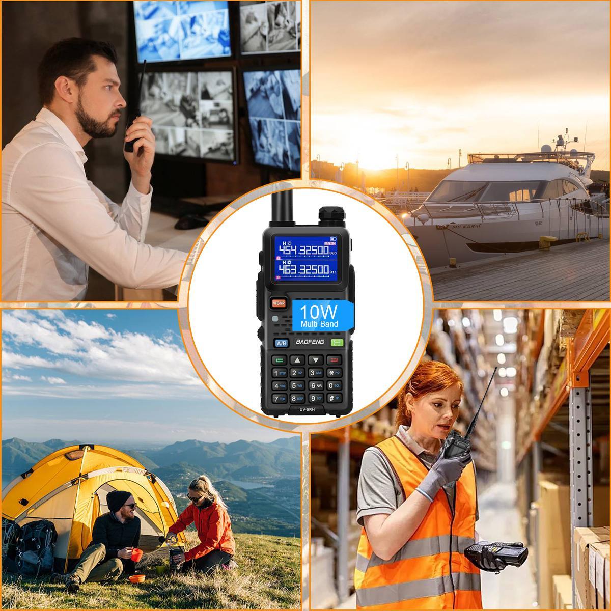Contra1981's Pick - BAOFENG 5RH 10W Walkie Talkie – Long Range Ham Radio (Upgraded UV-5R), NOAA Weather Alert, 999 Channels, Rechargeable Two-Way Radio for Emergency, Camping, Off-Road & Survival (FRS/GMRS Compatible) Audio