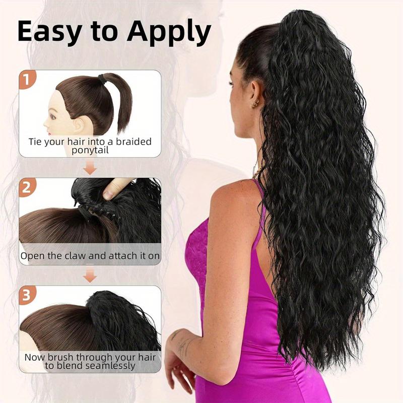 2025 Wholesale Fashion Human Hair Body Wave Ponytail Extensions 8-28 Inch - Natural Black Brazilian Hair Claw Clip Ponytails for Women, Easy Install No Glue Hairpiece for Casual & Formal Outfits, Versatile Hairpiece, Sleek Ponytail, Secure Fit Ponyta