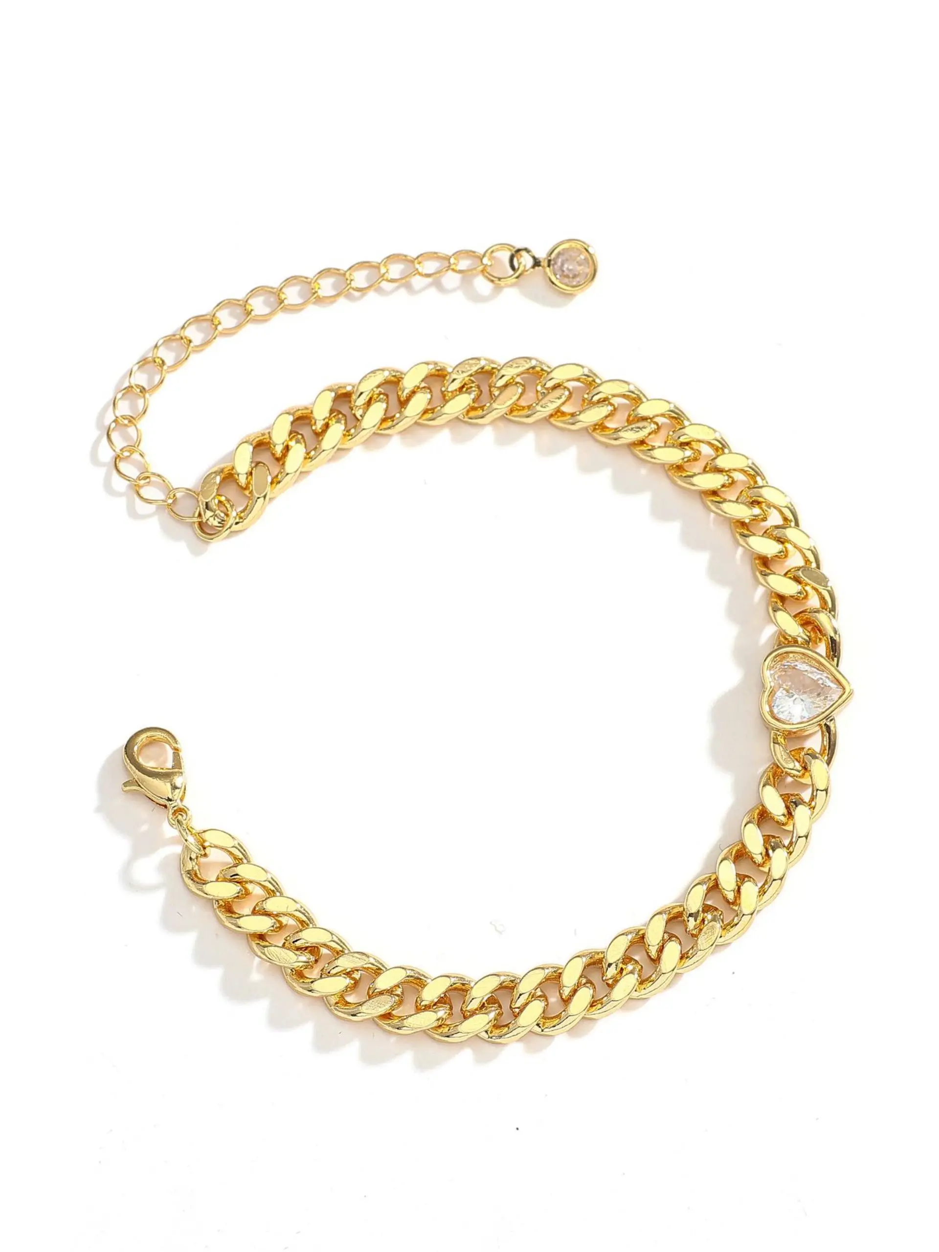 Women's Stackable Waterproof Thick Chain Bracelet, Fashion Adjustable Chunky Chain Bracelet, Lightweight Stainless Steel Jewelry, Elegant All Seasons Accessory