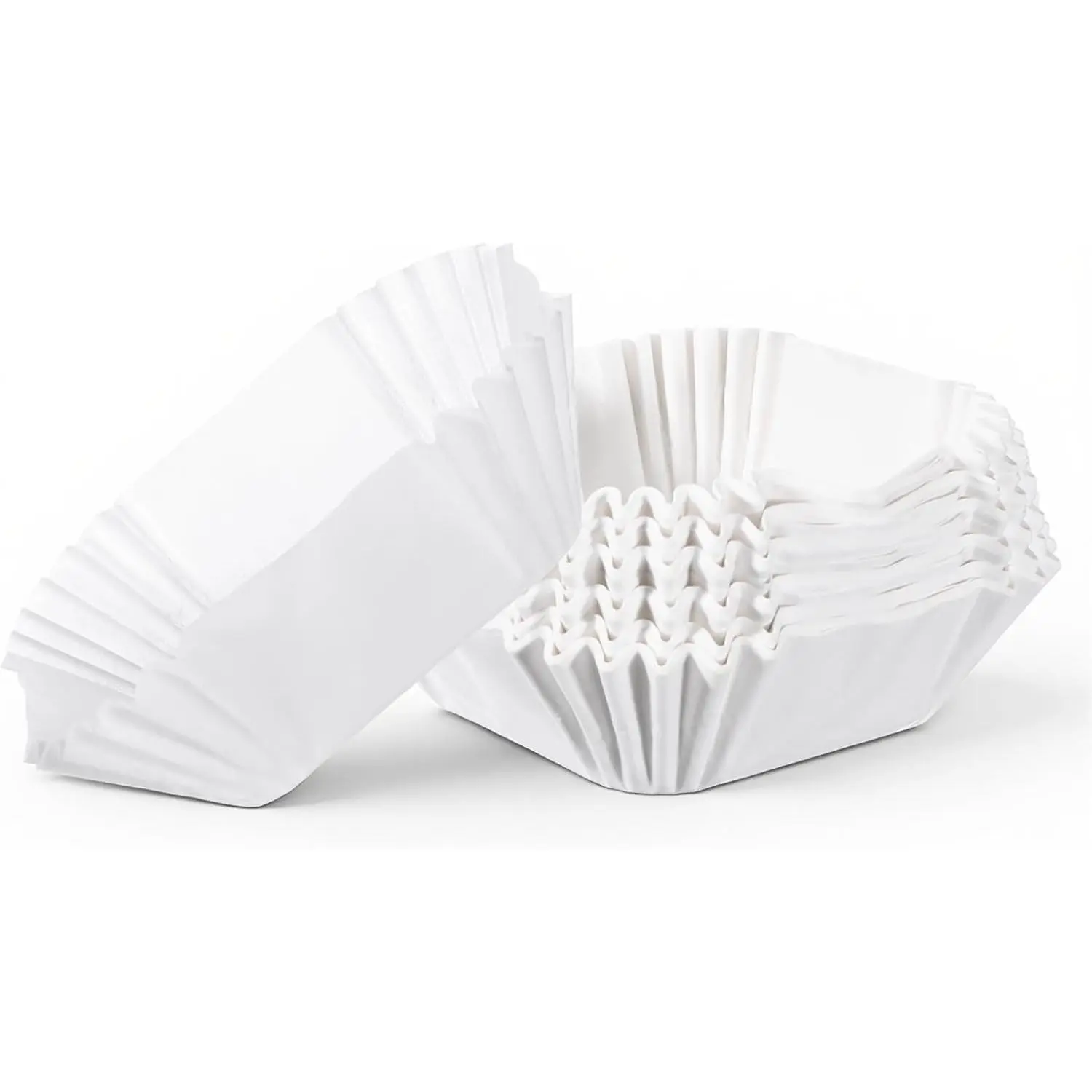 100 count Square Cupcake Liners, 3.7x2.6x1.5 Inch White Cupcake Liners for Baking Muffin Cases for Baking Cupcakes Wrappers for Wedding Shower Birthday Party Supplies