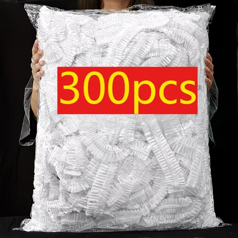 Stretch Cling Film Wrap 300pcs, Disposable Food Grade Plastic Wrap Film Dispenser Refill, Kitchen Fresh Keeping Storage Wrap