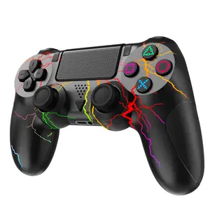 P4 Wireless Game Controller, LED Lights, Motion Sensor, Touchpad, PC/ps4 Compatible, Low Latency, Comfortable Grip, Multi-Scene Use