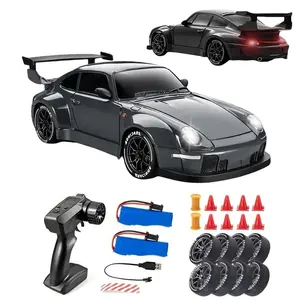 1:24 Scale 4WD RC Car - 2.4GHz High-Speed Wireless Controller, 20KM/H Speed, LED Lights, Drifting Tires, 2x500mAh Batteries, 50 Mins Per Charge, Teenage Boy Gifts, Electric Remote Control Toy Car, Rc Cars