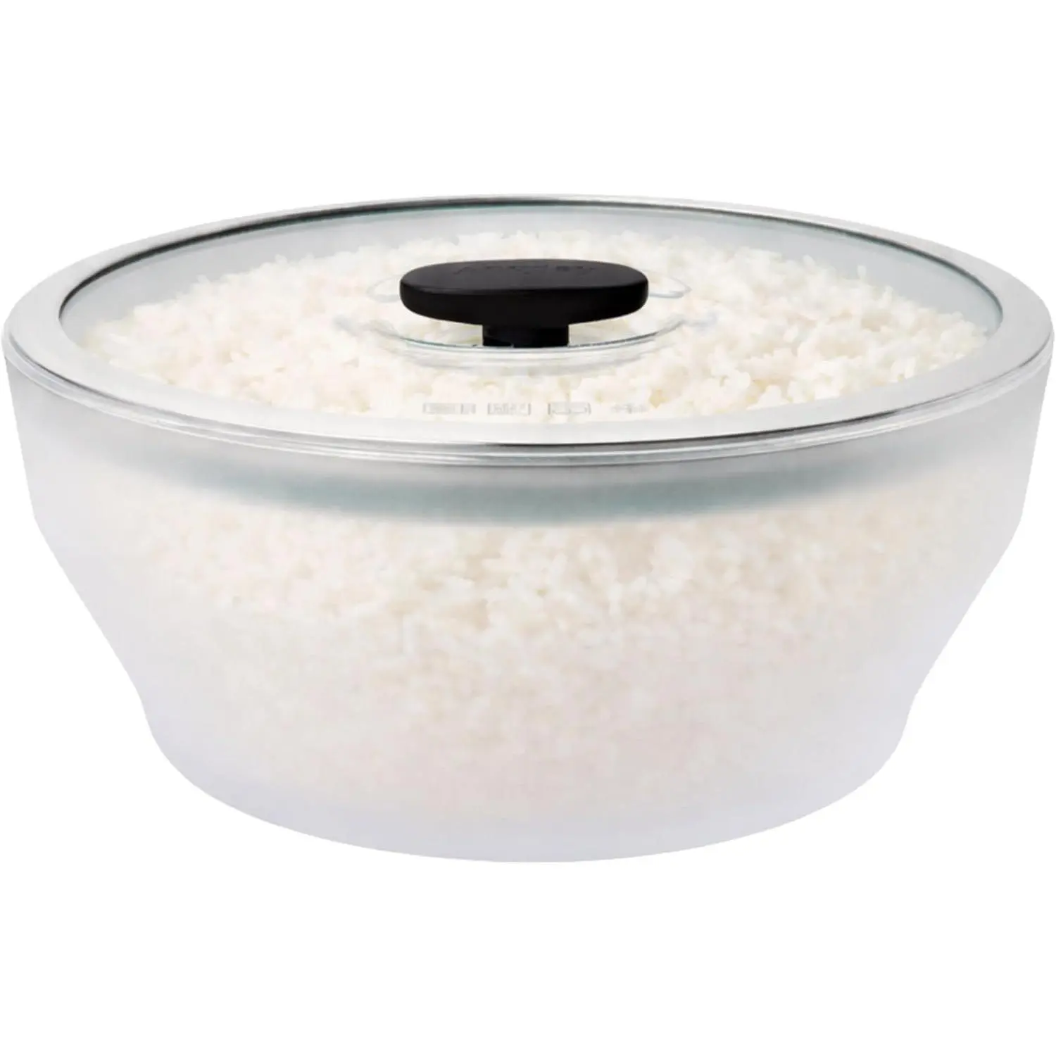 12-Cup Microwave Rice Cooker Bowl with Lid – Microwavable Safe Glass Cookware for Rice, Grains & Vegetable Steaming - BPA Plastic Free, Steaming & Even Reheating | Stackable Airtight Container
