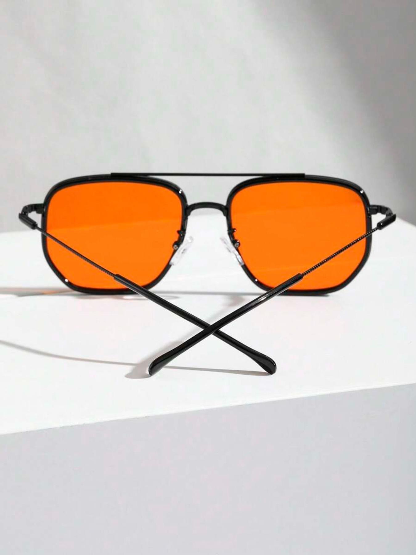 Unisex Metal Frame Sunglasses, Trendy Casual Sunglasses for Everyday Use, Fashion Accessories for Outdoor Activities