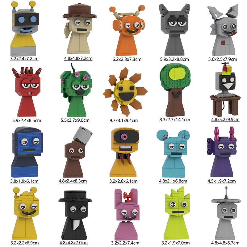 Sprunki Blocks Toys Sprunki Building Blocks Model Children's Educational Oren Wenda Building Block Toys for Kids Birthday Gift popular