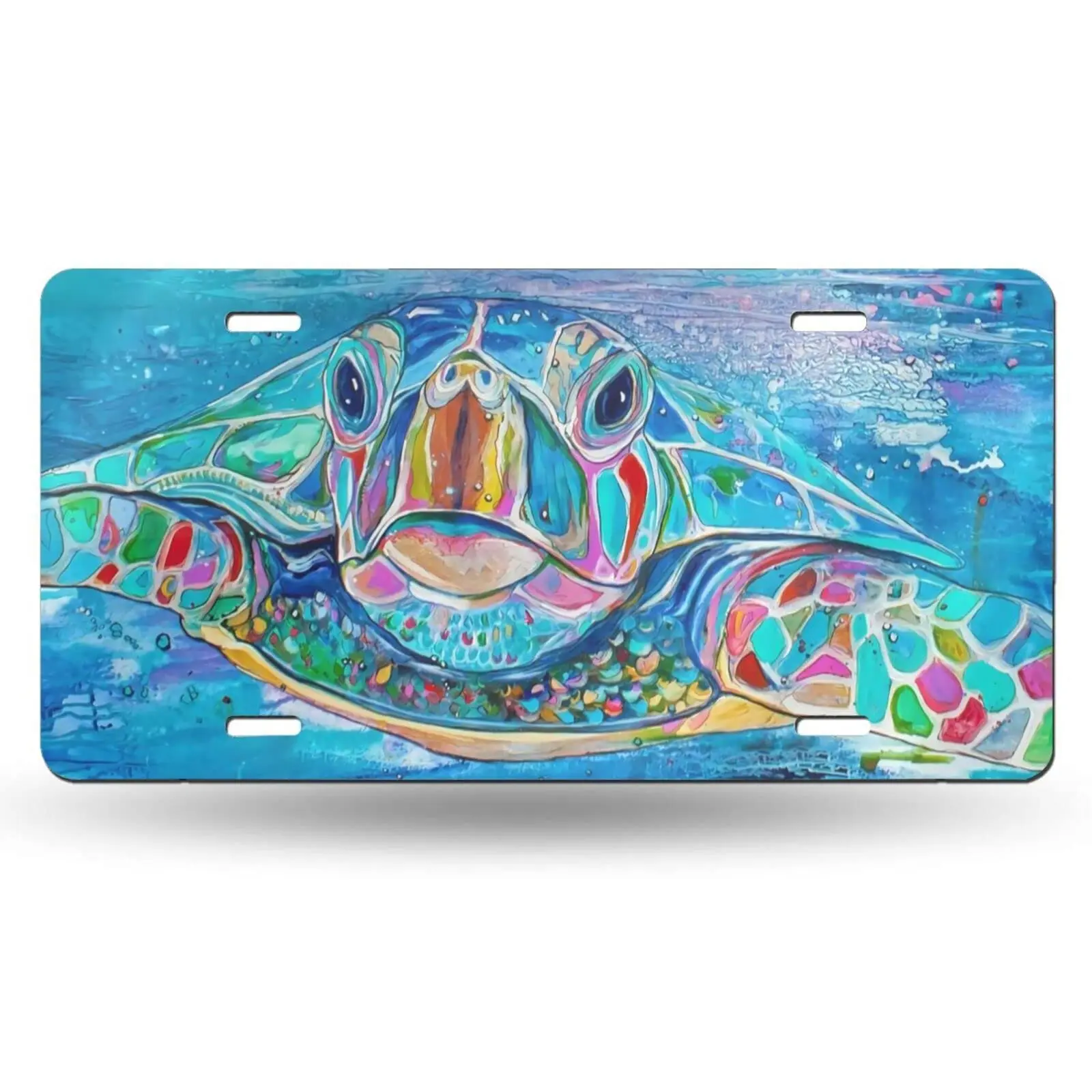 Sea Turtle license plate,Long-term use,Car Decor- 12x6 In front license plate, – Made in USA, Car Truck Tag Humor Trucks & Cars, 4 Pre-Drilled Holes,Easy Installation,Perfect Gift Ideas