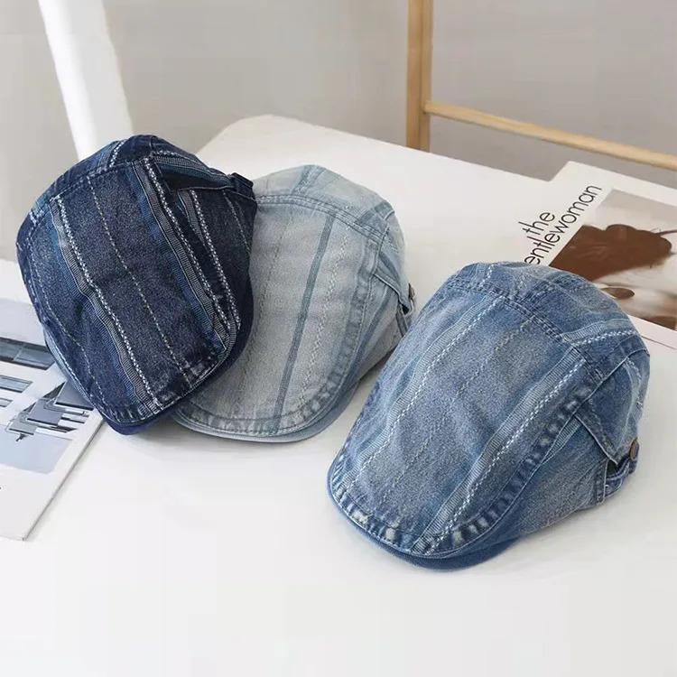 Women's Korean Style Duckbill CapinsTrendy Brand Versatile Beret British Retro Chic Hat Reversible Forward Hat Men's Trend