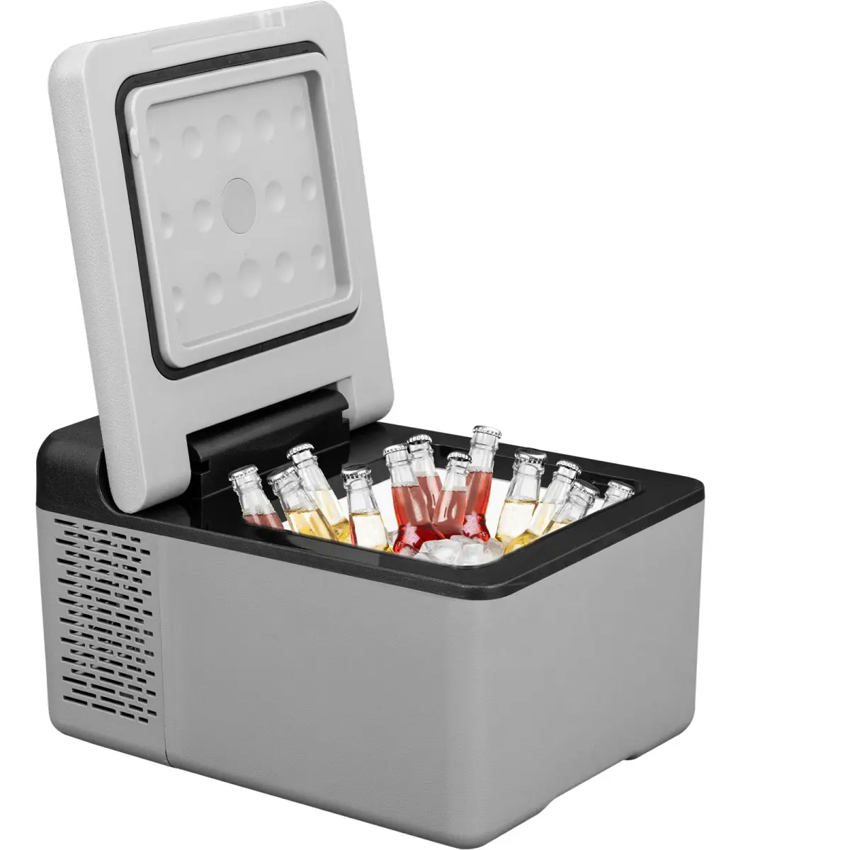 12V Compact Portable Mini Compressor Refrigerator Cooler Freezer - 10qt HDPE Capacity, -4℉ to 68℉, Touchscreen App Control, 12V/24V DC & 110-220V AC Dual Voltage, Camping Hiking Gear for Car/Truck Outdoor Trips