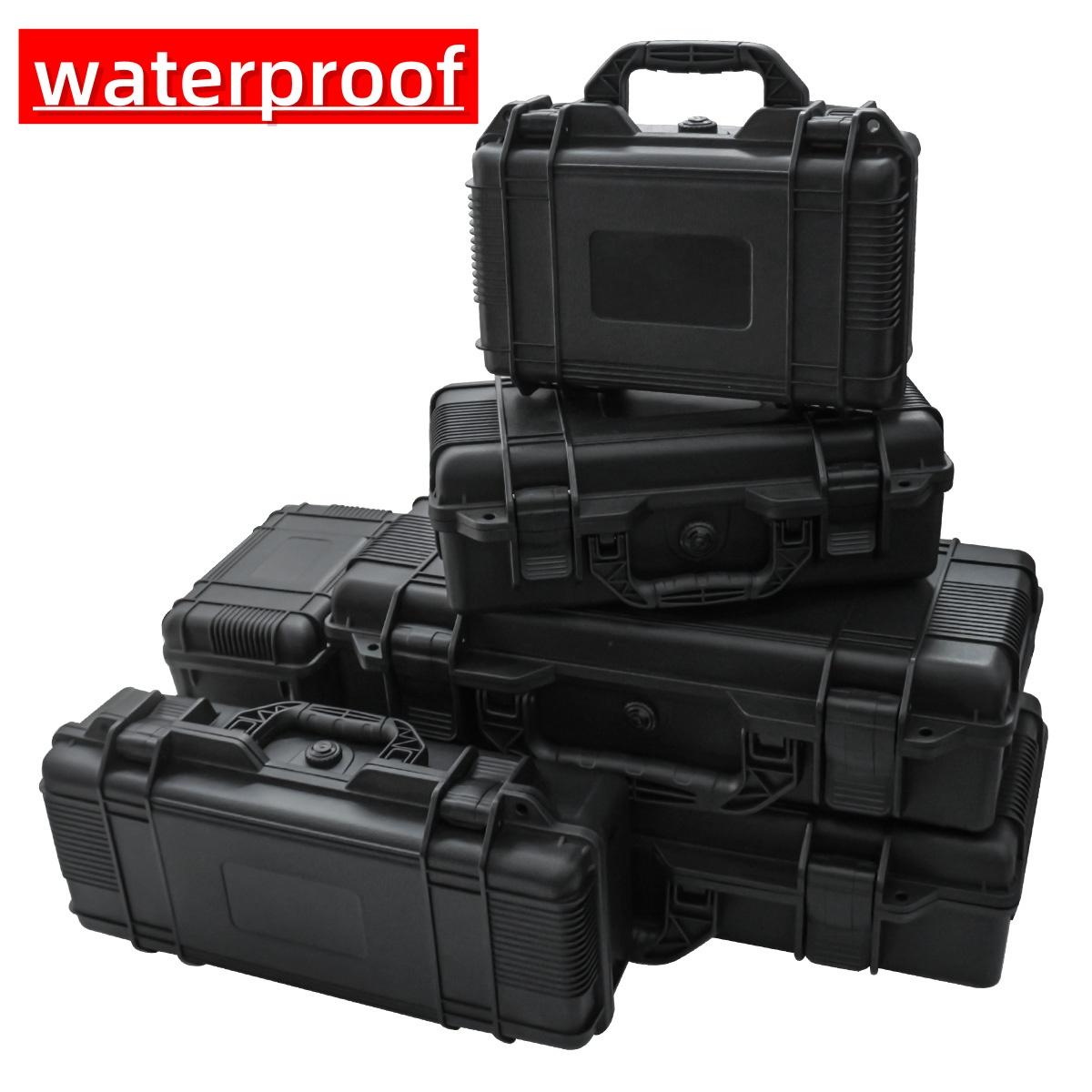 Waterproof Hard Shell Toolbox, Durable Outdoor Storage Case, Camera Sealed Safety Instrument Box with Sponge, Portable Protective Organizer